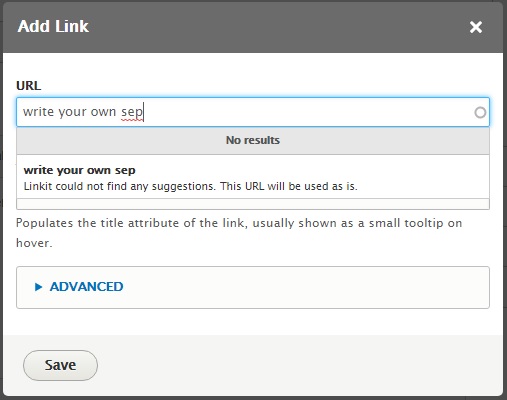 Screenshot showing no results