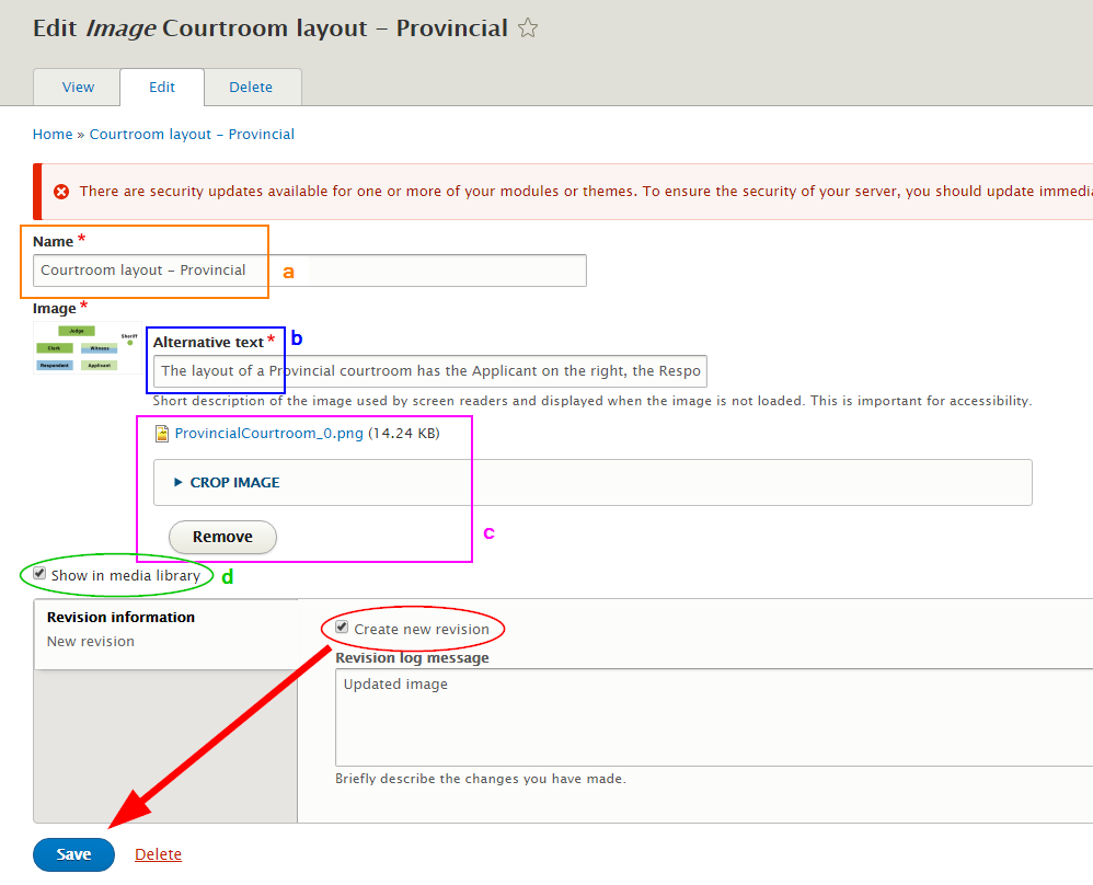 Screenshot showing edit image 